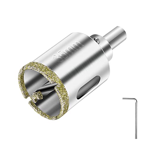 Flintronic Diamantbohrer, 35mm Lochsäge mit Zentrierbohrer, Glasbohrer mit Diamant-Beschichtung Kohlenstoffstahl, Bohrkron Fliesenbohrer für Glas/Fliese/keramisches/Marmor/Kalkstein Flintronic Diamantbohrer, 35mm Lochsäge mit Zentrierbohrer, Glasbohrer mit Diamant-Beschichtung Kohlenstoffstahl, Bohrkron Fliesenbohrer für Glas/Fliese/keramisches/Marmor/Kalkstein von flintronic