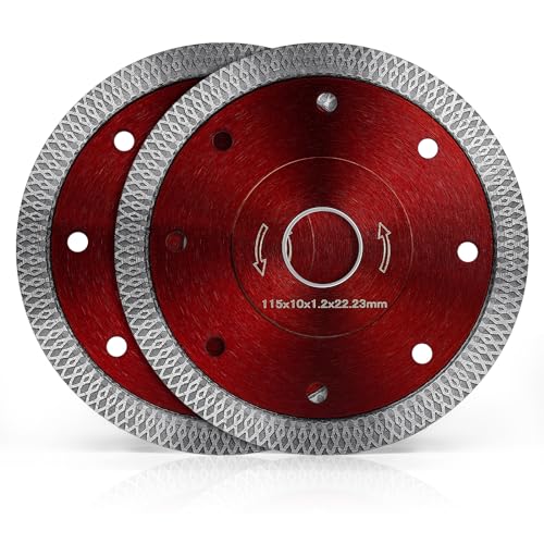 Flintronic Diamantscheibe 115mm, 2 Stück Diamanttrennscheibe, Diamant Fliesenscheibe Extra Dünn, Universal Trennscheibe für Beton, Granit, Stein, Mauerwerk, Ziegel Flintronic Diamantscheibe 115mm, 2 Stück Diamanttrennscheibe, Diamant Fliesenscheibe Extra Dünn, Universal Trennscheibe für Beton, Granit, Stein, Mauerwerk, Ziegel von flintronic