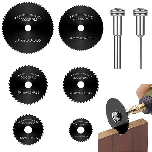 Flintronic HSS Kreissägeblätter für Dremel Multifunktionswerkzeuge, 6 Stück Kreissägeblätter Set, Multitool Werkzeug Repair Tool Kit, Rotationswerkzeuge für Schneiden von Holz, Kunststoff und Metall Flintronic HSS Kreissägeblätter für Dremel Multifunktionswerkzeuge, 6 Stück Kreissägeblätter Set, Multitool Werkzeug Repair Tool Kit, Rotationswerkzeuge für Schneiden von Holz, Kunststoff und Metall von flintronic
