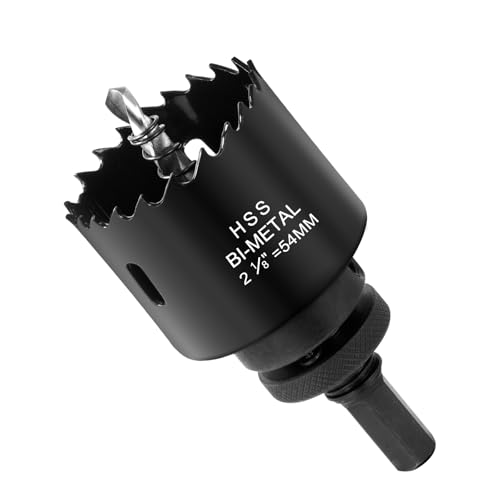 Flintronic Lochsäge 54mm, Bi-Metall-Lochsäge, Schnellarbeitsstahl HSS M42 Lochfräse Set, 1 Bohrer, 1 Mechanische Feder, 1 Pleuelstange, Lochsäge für Aluminium, Holz, PVC-Platte und Kunststoffplatte Flintronic Lochsäge 54mm, Bi-Metall-Lochsäge, Schnellarbeitsstahl HSS M42 Lochfräse Set, 1 Bohrer, 1 Mechanische Feder, 1 Pleuelstange, Lochsäge für Aluminium, Holz, PVC-Platte und Kunststoffplatte von flintronic