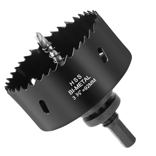 Flintronic Lochsäge 92mm, Bi-Metall-Lochsäge, Schnellarbeitsstahl HSS M42 Lochfräse Set, 1 Bohrer, 1 Mechanische Feder, 1 Pleuelstange, Lochsäge für Aluminium, Holz, PVC-Platte und Kunststoffplatte Flintronic Lochsäge 92mm, Bi-Metall-Lochsäge, Schnellarbeitsstahl HSS M42 Lochfräse Set, 1 Bohrer, 1 Mechanische Feder, 1 Pleuelstange, Lochsäge für Aluminium, Holz, PVC-Platte und Kunststoffplatte von flintronic