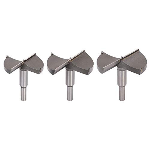 Flintronic Professional ForstnerBohrer, 3 Stück Forstner Bit, Forstner Cutter mit Rundschaft, Forstner Bohrer für Holz, Zubehör Bohrmaschine für Holzbearbeitung (65mm 70mm 80mm, Länge 75mm) von flintronic