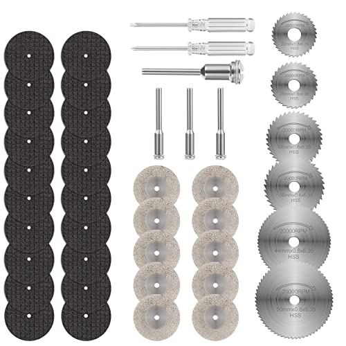 Flintronic Schneidräder, 43Pcs Sägeblatt, Kreissägeblatt , Trennscheiben Set für Dremel Zubehoer für Holz, Plastik, Aluminium und Dünnen Blech Multitool Werkzeug Repair Tool Kit, Rotationswerkzeuge Flintronic Schneidräder, 43Pcs Sägeblatt, Kreissägeblatt , Trennscheiben Set für Dremel Zubehoer für Holz, Plastik, Aluminium und Dünnen Blech Multitool Werkzeug Repair Tool Kit, Rotationswerkzeuge von flintronic