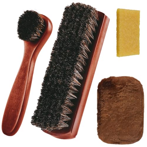 Flintronic Schuhbürste mit Natürliches Pferdehaar, Rosshaarbürste, Glanzbürste, Polierbürste, Rosshaar für Professionelle Schuhpflege, zum Putzen und Polieren, mit Radiergummi & Reinigungstuch Flintronic Schuhbürste mit Natürliches Pferdehaar, Rosshaarbürste, Glanzbürste, Polierbürste, Rosshaar für Professionelle Schuhpflege, zum Putzen und Polieren, mit Radiergummi & Reinigungstuch von flintronic