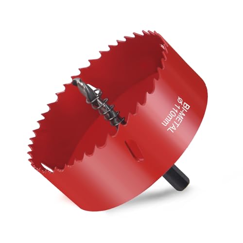 Flintronic Hole saw, Lochfräse Set, 110MM Lochkreissäge, Bi-Metall-Lochsäge, 1 Bohrer,1 Mechanische Feder,1 Sechskantschlüssel, Lochsäge für Aluminium, Holz, PVC-Platte & Kunststoffplatte 1/4 Gewinde Flintronic Hole saw, Lochfräse Set, 110MM Lochkreissäge, Bi-Metall-Lochsäge, 1 Bohrer,1 Mechanische Feder,1 Sechskantschlüssel, Lochsäge für Aluminium, Holz, PVC-Platte & Kunststoffplatte 1/4 Gewinde von flintronic