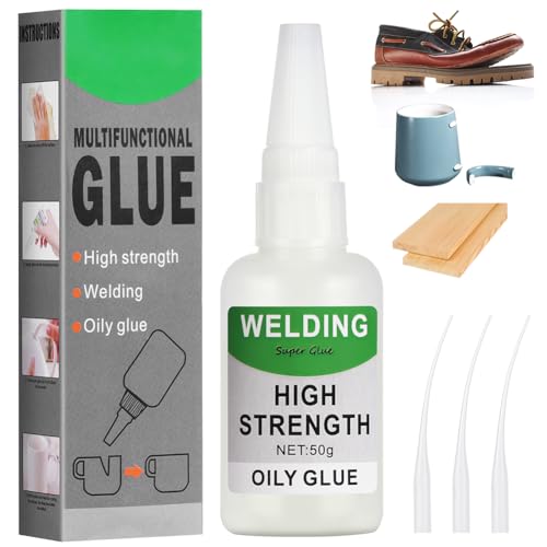FlintronicSekundenkleber Extra Stark, 50g Mächtiger Universalkleber, Schweißen Hochfester Ölkleber, Universal Wasserdichter Superkleber, Super Kleber, für Kunststoff Metall Keramik Leder Harz von flintronic