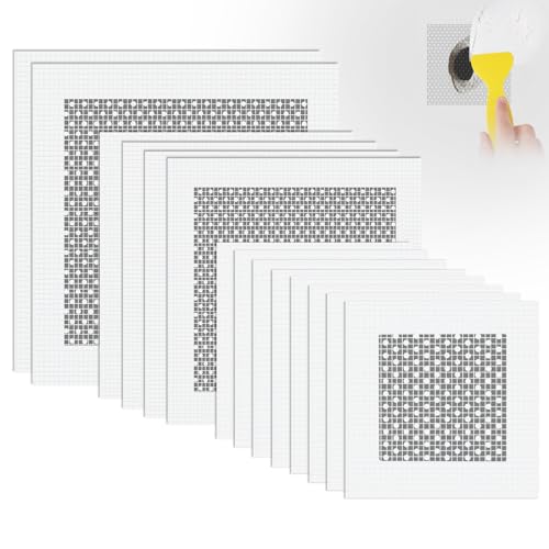 flintronic 14PCS Wandreparatur Patch Selbstklebendes, 2/4/6 Zoll Selbstklebendes Gipsplatten-Reparaturset zum Schnellen Reparieren Beschädigter Wände und Decken (2 Zoll*8+4 Zoll*4+6 Zoll*2) von flintronic