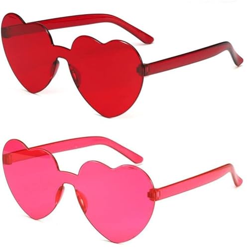 flintronic 2 Paar Hippie Herzförmige Brille, Transparente Candy Color Sonnenbrille für Geburtstagsfeier, Halloween, LNeuheit Party ustige Partybrillen für Erwachsene, Jungen und Mädchen flintronic 2 Paar Hippie Herzförmige Brille, Transparente Candy Color Sonnenbrille für Geburtstagsfeier, Halloween, LNeuheit Party ustige Partybrillen für Erwachsene, Jungen und Mädchen von flintronic
