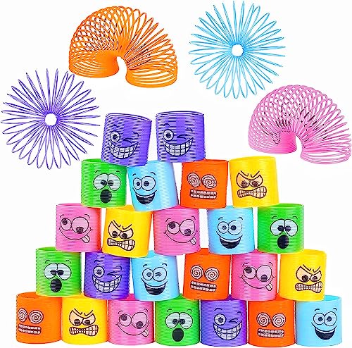 Flintronic Party Mitgebsel, 24 Stück Regenbogen Spielzeug Kindergeburtstag, Regenbogenspirale Springs Spielzeug, Gastgeschenke Kleine Mitbringsel für Kinder von flintronic