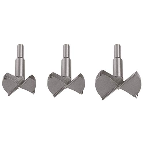 flintronic 3pcs Dübelbohrer Forstnerbohrer, (45mm 50mm 60mm) Holzbohrer Flat Bottom Blind Hole Bit Set Topfbohrer Kunstbohrer für Holzbearbeitung Mehrzweckbohrer Rund Schaft Holz Tools von flintronic