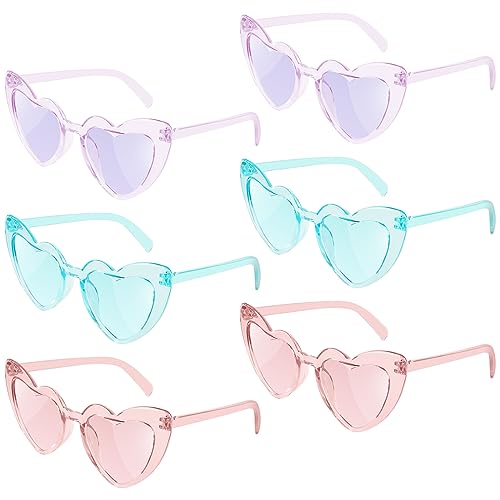 flintronic 6 Paar Hippie Herzförmige Brille, Transparente Candy Color Sonnenbrille für Geburtstagsfeier, Halloween, LNeuheit Party ustige Partybrillen für Erwachsene, Jungen und Mädchen flintronic 6 Paar Hippie Herzförmige Brille, Transparente Candy Color Sonnenbrille für Geburtstagsfeier, Halloween, LNeuheit Party ustige Partybrillen für Erwachsene, Jungen und Mädchen von flintronic