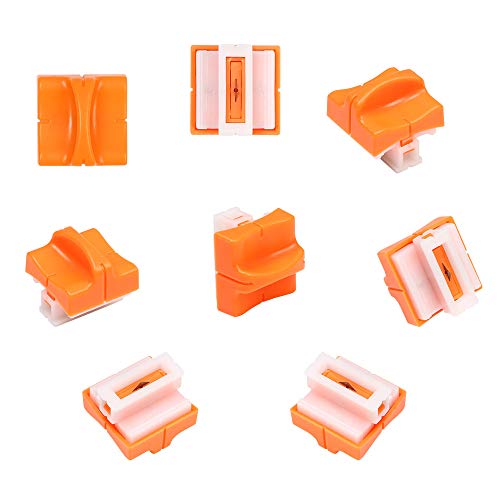 Flintronic 8 Stück Papierschneider Ersatzklingen mit Sicherheitssicherung Design für A4 Papierschneider, Orange von flintronic