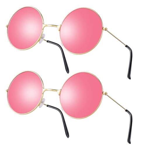 flintronic 2 Pack Herz Sonnenbrille, Herz Party Brillen, Retro Party Sonnenbrille, Hippie Herzförmige Brille, Partybrillen für Geburtstagsfeier Fasching LNeuheit Party Halloween Foto Requisiten von flintronic