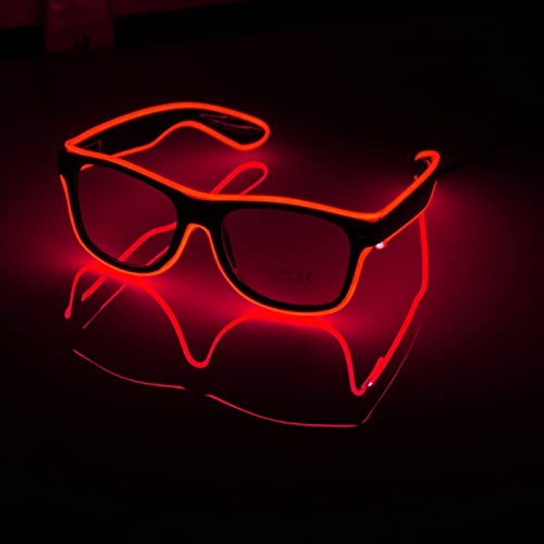 flintronic LED Leuchtende Brille, Wire Neon Rave Brille,Flashing LED Sonnenbrille Kostüme für Cosplay, Bar, Club, Partybrille, Geschenk, Party Gadgets, EDM, Halloween von flintronic