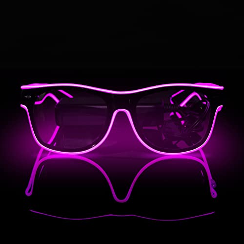 flintronic LED Leuchtende Brille, Wire Neon Rave Brille,Flashing LED Sonnenbrille Kostüme für Cosplay, Bar, Club, Partybrille, Geschenk, Party Gadgets, EDM, Halloween von flintronic