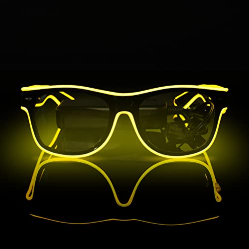 flintronic LED Leuchtende Brille, Wire Neon Rave Brille,Flashing LED Sonnenbrille Kostüme für Cosplay, Bar, Club, Partybrille, Geschenk, Party Gadgets, EDM, Halloween flintronic LED Leuchtende Brille, Wire Neon Rave Brille,Flashing LED Sonnenbrille Kostüme für Cosplay, Bar, Club, Partybrille, Geschenk, Party Gadgets, EDM, Halloween von flintronic