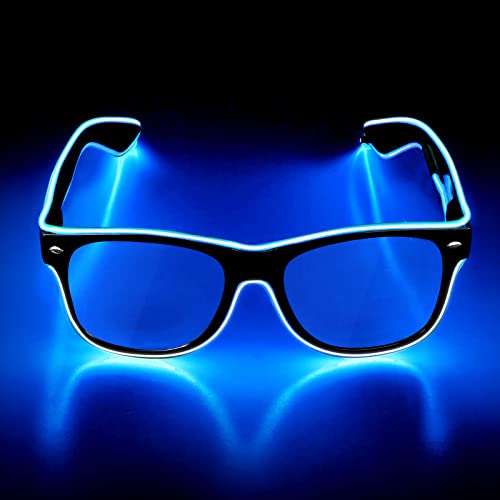 flintronic LED Leuchtende Brille, Wire Neon Rave Brille,Flashing LED Sonnenbrille Kostüme für Cosplay, Bar, Club, Partybrille, Geschenk, Party Gadgets, EDM, Halloween flintronic LED Leuchtende Brille, Wire Neon Rave Brille,Flashing LED Sonnenbrille Kostüme für Cosplay, Bar, Club, Partybrille, Geschenk, Party Gadgets, EDM, Halloween von flintronic