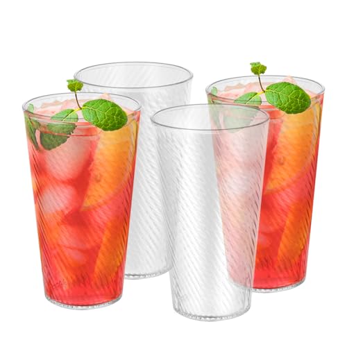 flintronic Mehrwegbecher Plastik 600ml, 4x Plastikbecher, Mehrwegbecher, Trinkbecher Set Spülmaschinenfest, Klare Plastik Becher, Cocktail Becher, Ideal als Partybecher, Camping Gläser, BPA Free flintronic Mehrwegbecher Plastik 600ml, 4x Plastikbecher, Mehrwegbecher, Trinkbecher Set Spülmaschinenfest, Klare Plastik Becher, Cocktail Becher, Ideal als Partybecher, Camping Gläser, BPA Free von flintronic