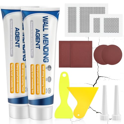flintronic Spachtelmasse Weiß Innen, 200g Wand Reparatur Reparaturspachtel Set mit Spachtel, Schleifpapier, Flicken, Fertigspachtel Weiß Innen, Wandlochfüller, Schnell für die Reparatur von Rissen flintronic Spachtelmasse Weiß Innen, 200g Wand Reparatur Reparaturspachtel Set mit Spachtel, Schleifpapier, Flicken, Fertigspachtel Weiß Innen, Wandlochfüller, Schnell für die Reparatur von Rissen von flintronic