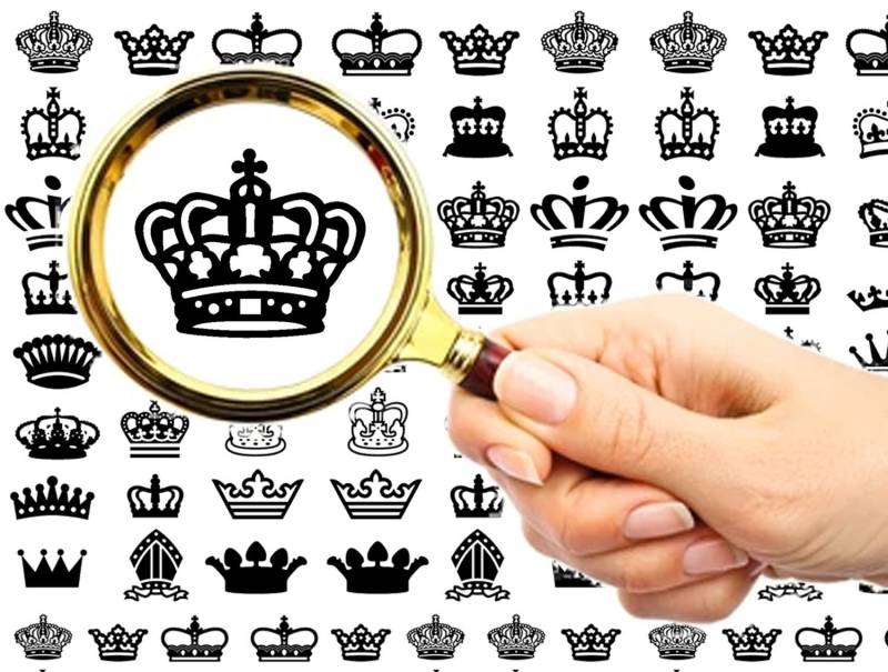 Nagel Aufkleber | 5 Blatt Fancy Crowns, Tiaras & Royalty Items Flonz 101-212 von flonz