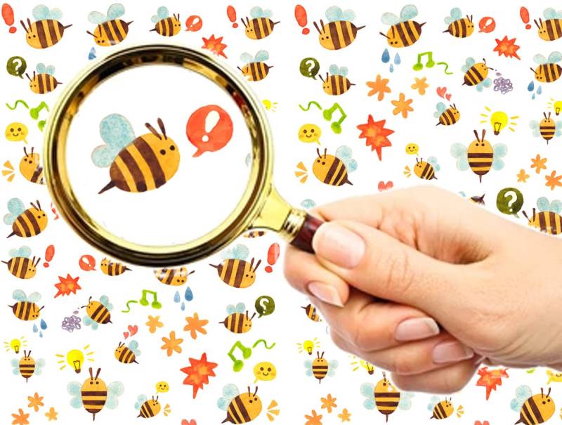 Nagel Aufkleber | 5 Blatt Niedliche Kleine Bumbly Bienen Und Entzückende Ausrufe Flonz 101-121 von flonz