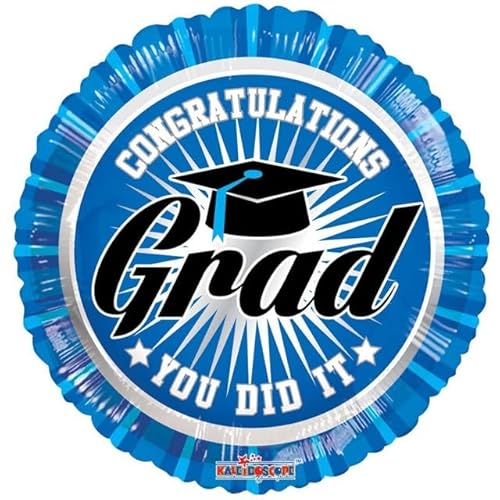 45,7 cm Folien-Heliumballon, holografisch, Happy Birthday Party Deccs (Blau, Graduierung) von floral supplies