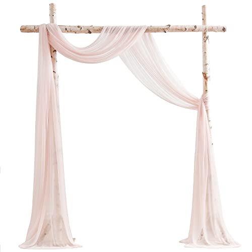 Floroom Vorhangstoff für Hochzeitsbögen, 2 Paneele, 6 m, Rouge, Chiffon, Drapiervorhänge, Hochzeitszeremonie, Empfang, Girlande, Dekorationen Floroom Vorhangstoff für Hochzeitsbögen, 2 Paneele, 6 m, Rouge, Chiffon, Drapiervorhänge, Hochzeitszeremonie, Empfang, Girlande, Dekorationen von floroom