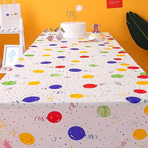 Flyorigin Tischdecke Tischdecke, Ideal für Geburtstagsfeiern, Karneval, Babypartys, Themenpartys, SPA-Partys, Einweg, rechteckige, wasserdichte Kunststoff-Tischdecke 137 * 274 cm von flyorigin