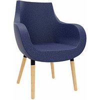 fm Besuchersessel Pirum dunkelblau buche, gebeizt Stoff 71,0 x 72,0 x 87,0 cm, 1 St. von fm