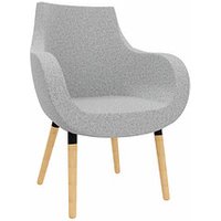 fm Besuchersessel Pirum hellgrau buche, gebeizt Stoff, 1 St. von fm