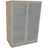 fm Aktenschrank Oldenburg, 4260429767601 akazie, Acrylglas satiniert 2 Fachböden 80,0 x 44,2 x 113,3 cm von fm