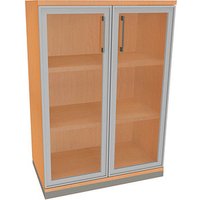 fm Aktenschrank Oldenburg, 4260429767953 buche, Acrylglas klar 2 Fachböden 80,0 x 44,2 x 113,3 cm von fm