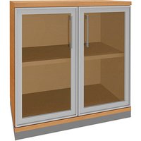 fm Aktenschrank Oldenburg, 4260429767946 buche, Acrylglas klar 2 Fachböden 80,0 x 44,2 x 78,1 cm von fm