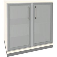 fm Aktenschrank Oldenburg, 4260672331857 weiß, Acrylglas satiniert 1 Fachboden 80,0 x 44,2 x 78,1 cm von fm