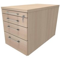 fm Oldenburg Rollcontainer akazie 4 Auszüge 43,4 x 80,0 x 54,0 cm von fm