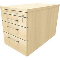 fm Oldenburg Rollcontainer königsahorn 4 Auszüge 43,4 x 80,0 x 54,0 cm von fm