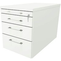 fm Oldenburg Rollcontainer weiß 4 Auszüge 43,4 x 80,0 x 54,0 cm von fm