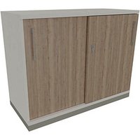 fm Schiebetürenschrank Oldenburg, 4260649683200 weiß, eiche natur 2 Fachböden 100,0 x 44,2 x 78,1 cm von fm