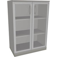 fm Aktenschrank Sidney, 4260267329016 lichtgrau, Acrylglas klar 2 Fachböden 80,0 x 44,2 x 113,3 cm von fm