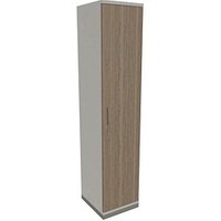 fm Aktenschrank Sidney, 4260429763818 weiß, eiche natur 4 Fachböden 40,0 x 44,2 x 186,9 cm von fm