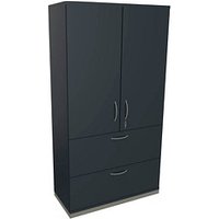 fm Aktenschrank Sidney, 4260649685709 lavagrau 2 Fachböden 100,0 x 44,2 x 186,9 cm von fm