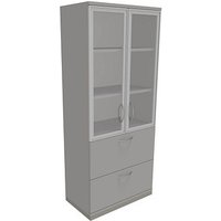 fm Aktenschrank Sidney, 4260267328668 lichtgrau 2 Fachböden 80,0 x 44,2 x 186,9 cm von fm