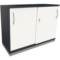 fm Schiebetürenschrank Sidney, 4260429766031 weiß, lavagrau 1 Fachboden 100,0 x 44,2 x 78,1 cm von fm