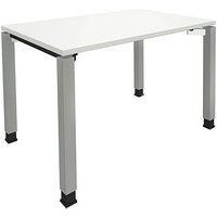 fm Sidney Schreibtisch weiß rechteckig, 4-Fuß-Gestell silber 120,0 x 80,0 cm fm Sidney Schreibtisch weiß rechteckig, 4-Fuß-Gestell silber 120,0 x 80,0 cm von fm