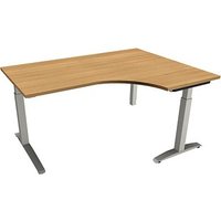 fm Sidney höhenverstellbarer Schreibtisch buche Bogenform, C-Fuß-Gestell Quadratrohr silber 160,0 x 80,0 cm fm Sidney höhenverstellbarer Schreibtisch buche Bogenform, C-Fuß-Gestell Quadratrohr silber 160,0 x 80,0 cm von fm