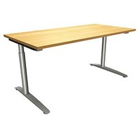 fm Sidney höhenverstellbarer Schreibtisch buche rechteckig, C-Fuß-Gestell Rundrohr silber 160,0 x 80,0 cm fm Sidney höhenverstellbarer Schreibtisch buche rechteckig, C-Fuß-Gestell Rundrohr silber 160,0 x 80,0 cm von fm