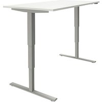 fm Sidney elektrisch höhenverstellbarer Schreibtisch weiß rechteckig, T-Fuß-Gestell silber 160,0 x 80,0 cm fm Sidney elektrisch höhenverstellbarer Schreibtisch weiß rechteckig, T-Fuß-Gestell silber 160,0 x 80,0 cm von fm