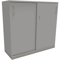 fm Schiebetürenschrank fastline, 4260267321010 lichtgrau 2 Fachböden 120,0 x 44,2 x 113,3 cm von fm