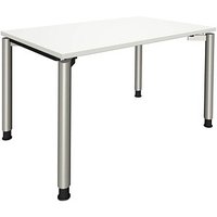 fm fastline höhenverstellbarer Schreibtisch weiß rechteckig, 4-Fuß-Gestell silber 120,0 x 80,0 cm fm fastline höhenverstellbarer Schreibtisch weiß rechteckig, 4-Fuß-Gestell silber 120,0 x 80,0 cm von fm