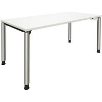 fm fastline höhenverstellbarer Schreibtisch weiß rechteckig, 4-Fuß-Gestell silber 160,0 x 80,0 cm fm fastline höhenverstellbarer Schreibtisch weiß rechteckig, 4-Fuß-Gestell silber 160,0 x 80,0 cm von fm